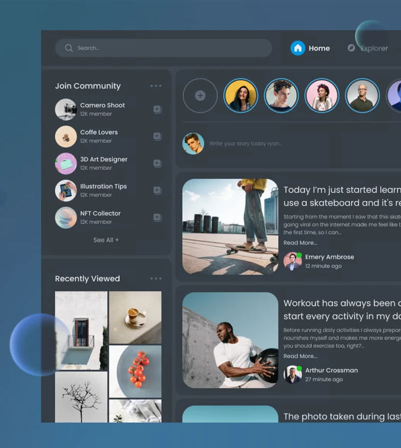 webapp-ui-green-social-app-slider